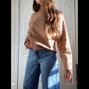 Frank and Oak camel turtleneck